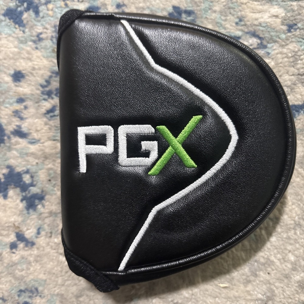 Pinemeadow PGX Mallet Putter HeadCover Rounded Putter Cover Black Left Handed